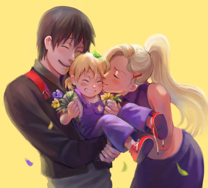Sai and Ino with their child from Naruto