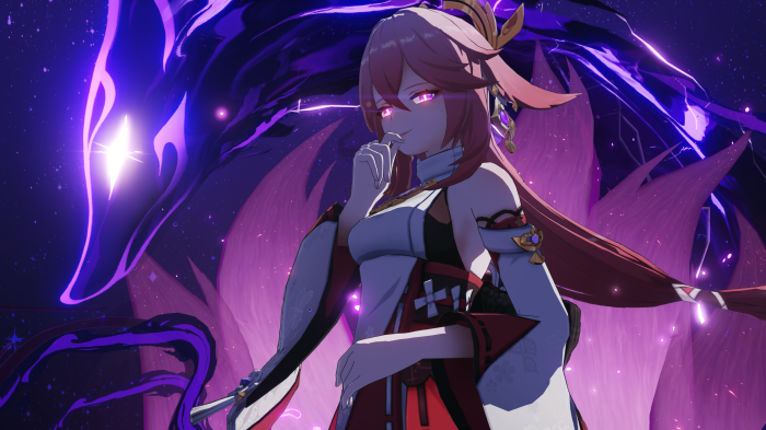 Yae Miko from Genshin Impact Burst 4K