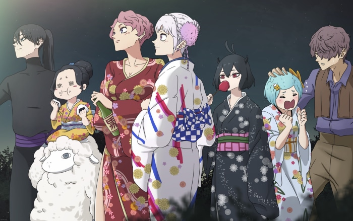 Black Clover characters in yukatas