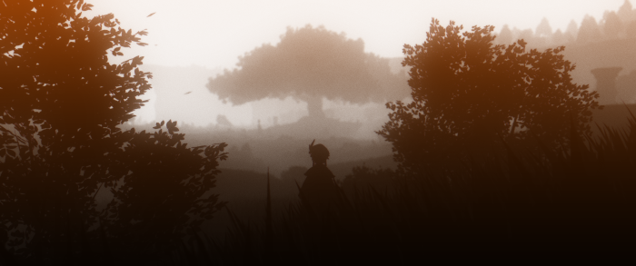 Venti from Genshin Impact in a misty landscape