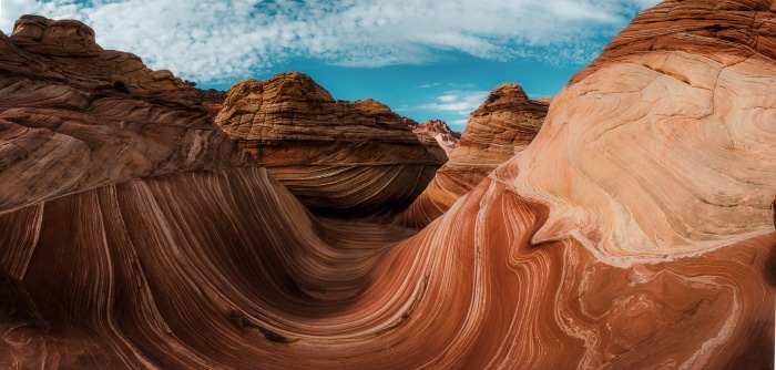 The Wave rock formation in Coyote Buttes, Arizona