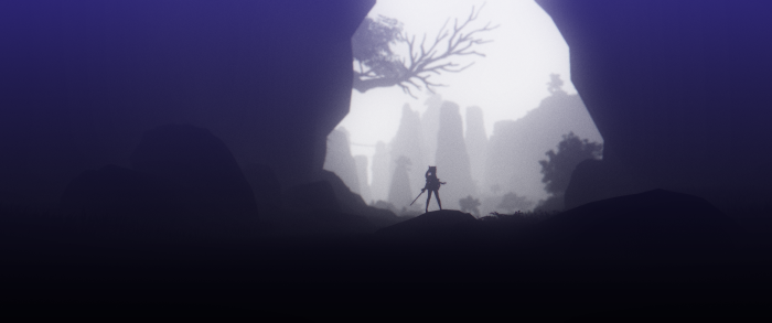 Keqing from Genshin Impact in a misty landscape