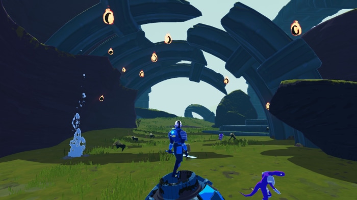Commando from Risk of Rain 2 on an alien planet