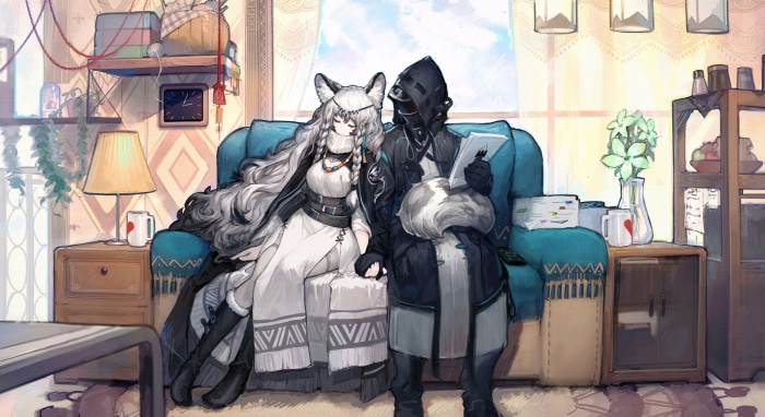 4K Pramanix and Doctor from Arknights Sitting