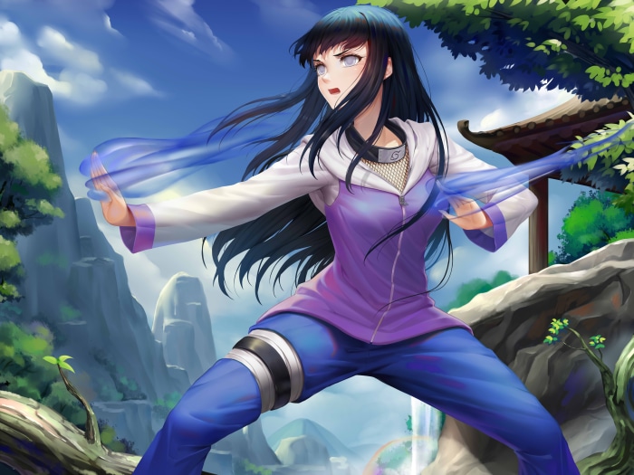 Hinata Hyuga from Naruto using Gentle Fist