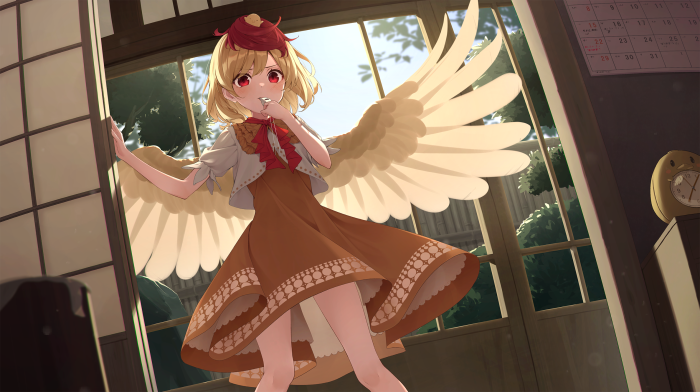 Niwatari Kutaka from Touhou with wings