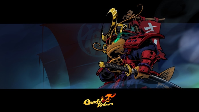 Gunfire Reborn character with sword and banner