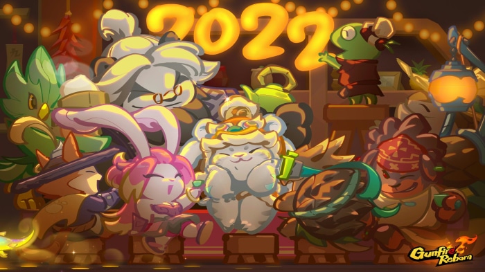 Gunfire Reborn characters celebrating 2022