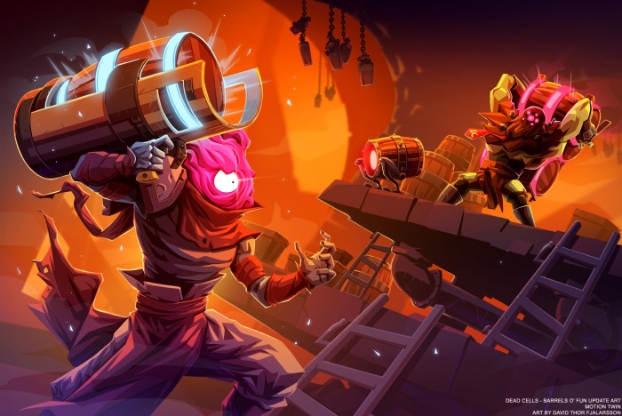 Dead Cells - Barrels O' Fun Update Art by David Thor Fjalarsson