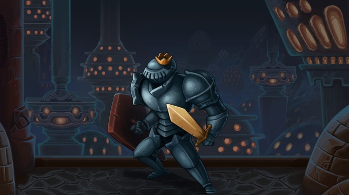 Knight with sword and shield in Slay The Spire