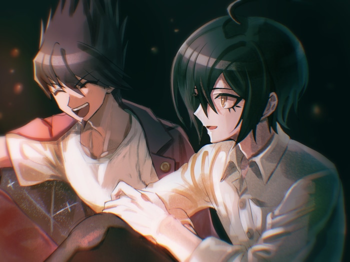 Shuichi Saihara and Kaito Momota from Danganronpa V3