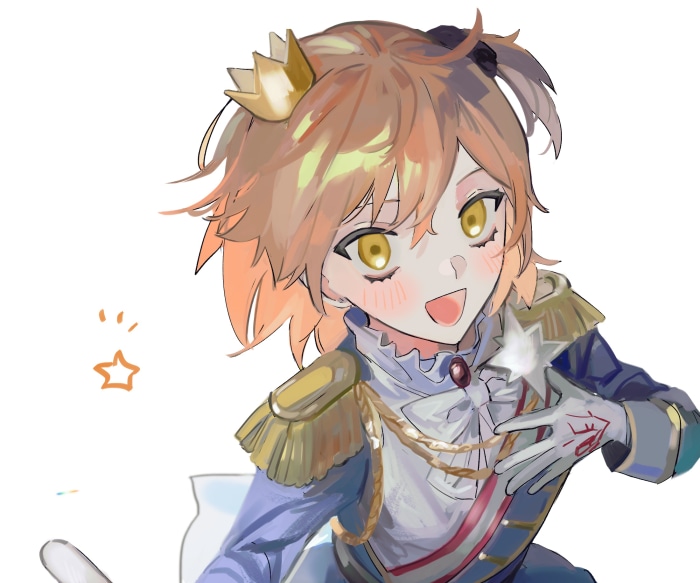 Gudako from Fate/Grand Order with a crown