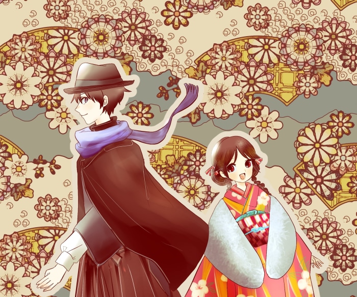 Yuzuki Tachibana and Tamahiko Shima from Taisho Otome Fairy Tale