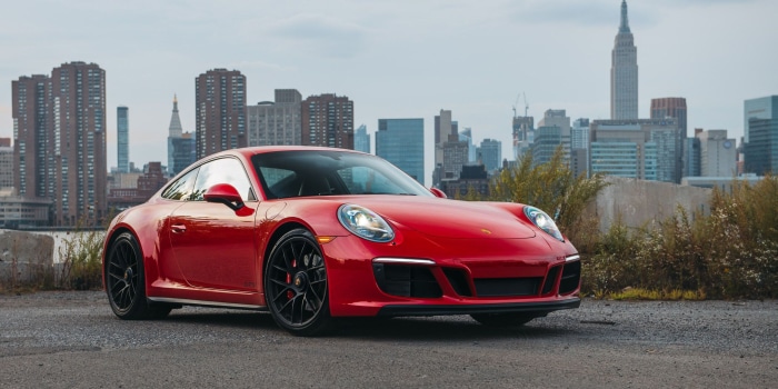 Red Porsche 911 Carrera GTS in New York City