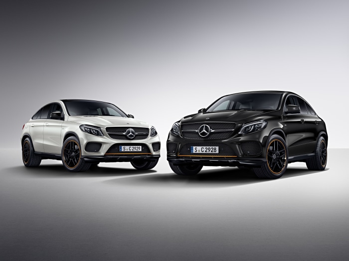 Two Mercedes-Benz GLE-Class SUVs