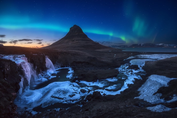 Kirkjufell Mountain Iceland Aurora Borealis