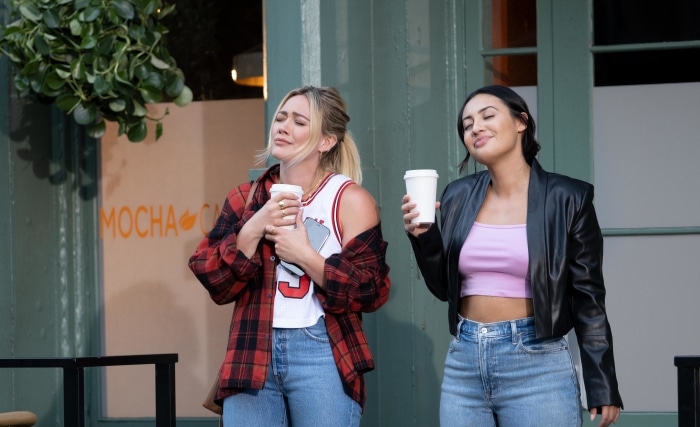 Hilary Duff and Francia Raisa from How I Met Your Father