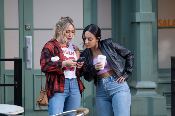 Hilary Duff and Francia Raisa from How I Met Your Father