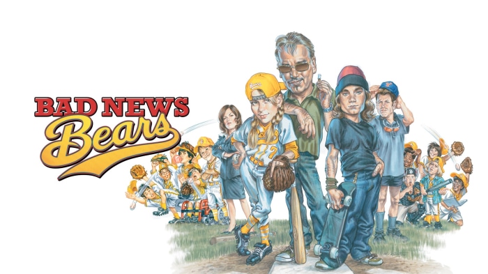 Bad News Bears movie poster with cast