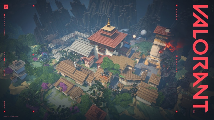 Valorant Haven map aerial view 4K