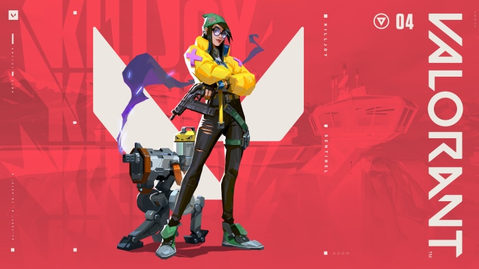Killjoy from Valorant with a robot