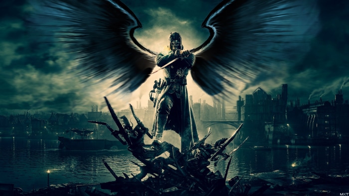 Corvo Attano from Dishonored with wings