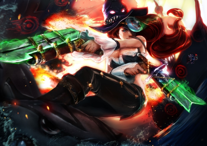 Miss Fortune from League of Legends with guns