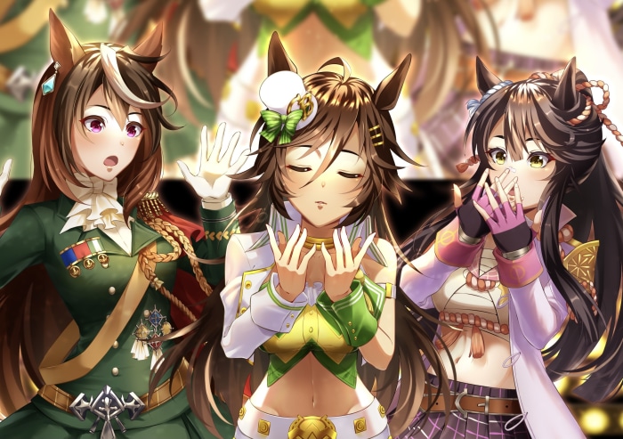 Symboli Rudolf and Narita Brian from Uma Musume: Pretty Derby