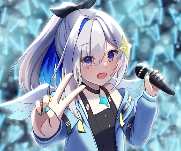 Amane Kanata from Hololive singing