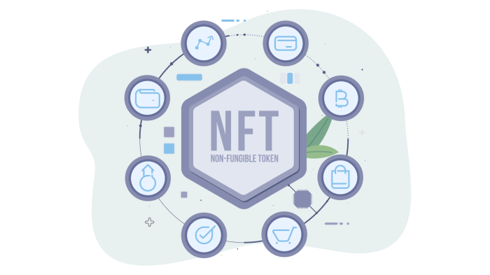 NFT Non-Fungible Token concept illustration