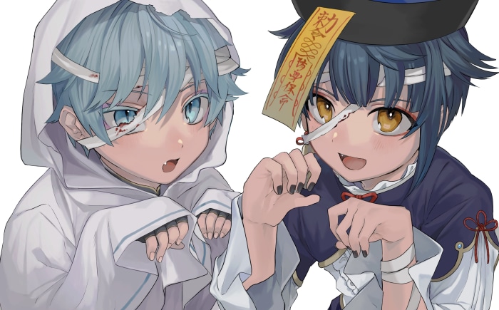 Chongyun and Xingqiu from Genshin Impact