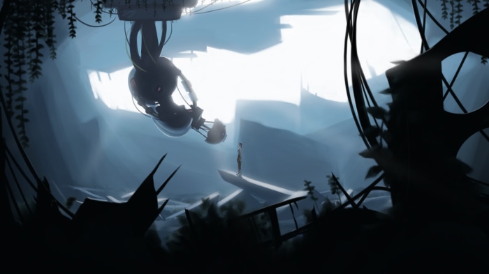 Chell and GLaDOS from Portal 2