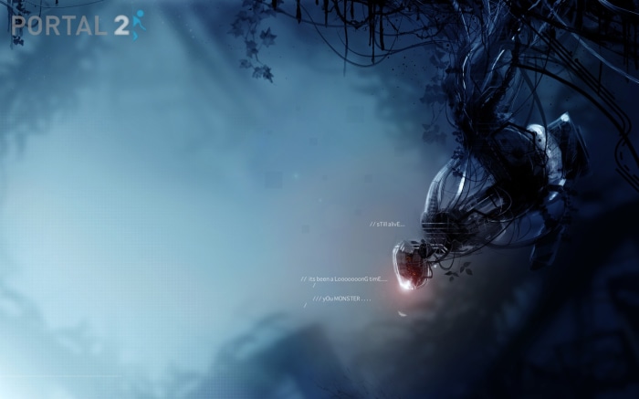 Portal 2 video game logo and artwork