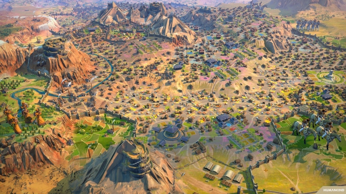 Humankind strategy game city view