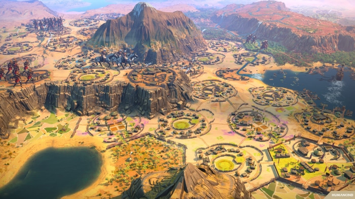 Humankind strategy game city view