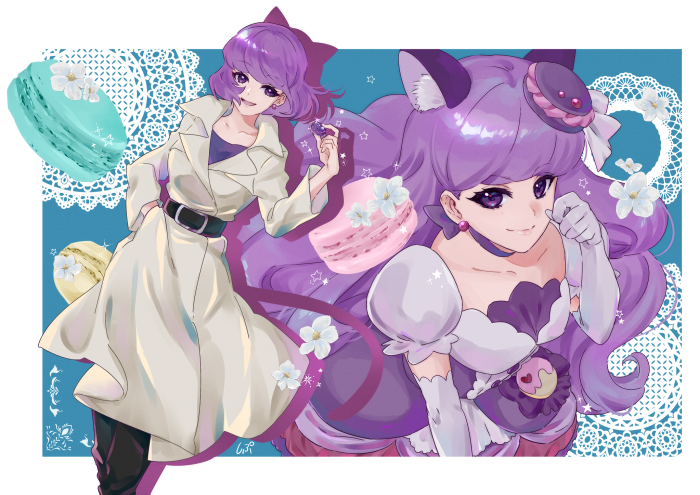 Cure Macaron and Kotozume Yukari from KiraKira☆Pretty Cure A La Mode