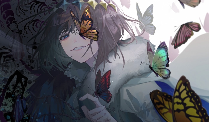 Oberon from Fate/Grand Order with Butterflies
