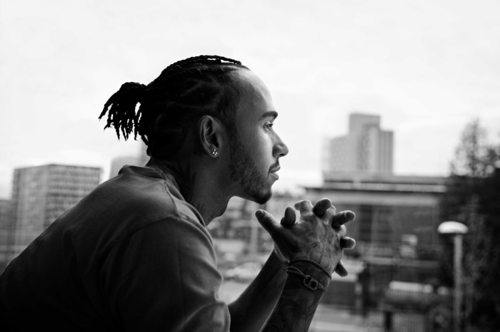 Lewis Hamilton in Black and White