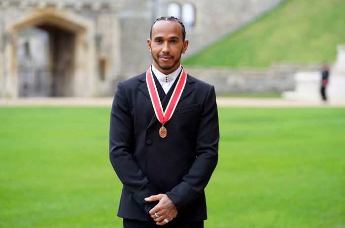 Lewis Hamilton at Windsor Castle