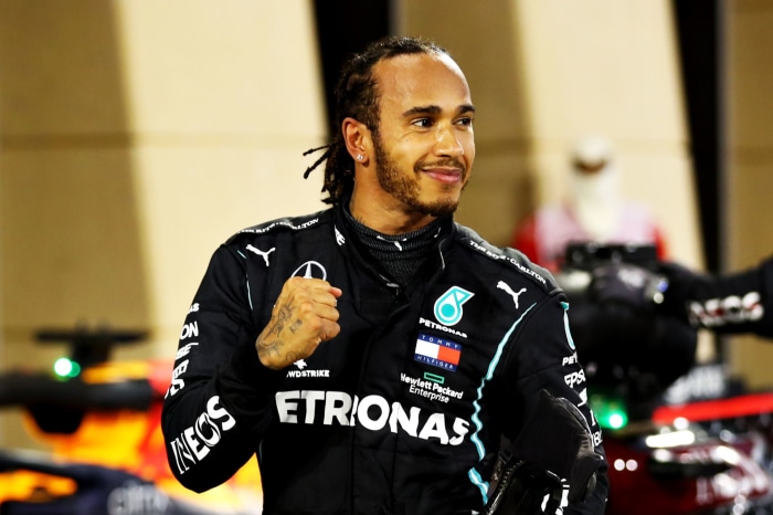 Lewis Hamilton in Mercedes-AMG Petronas Formula One racing suit