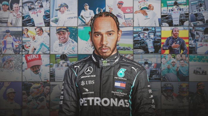 Lewis Hamilton in Mercedes-AMG Petronas Formula One racing suit