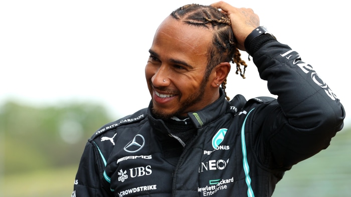 Lewis Hamilton in Mercedes Racing Suit