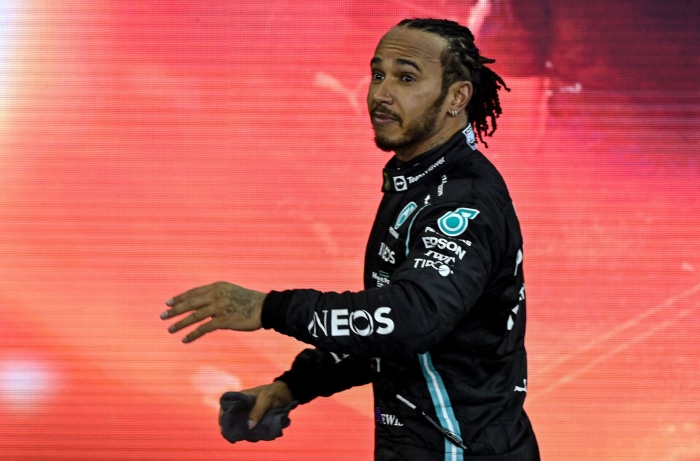 Lewis Hamilton in Mercedes-AMG Petronas Formula One Team racing suit