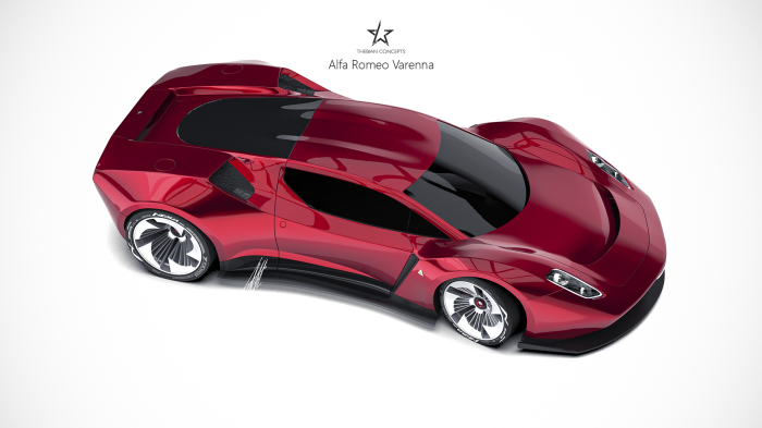 Red Alfa Romeo Varenna concept car