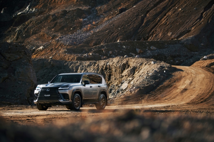 Lexus LX 600 SUV on a dirt road