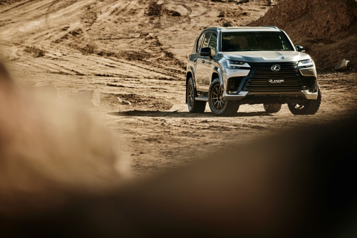 Lexus LX 600 SUV on a dirt road