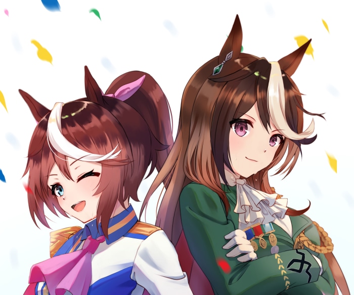 Symboli Rudolf and Tokai Teio from Uma Musume: Pretty Derby