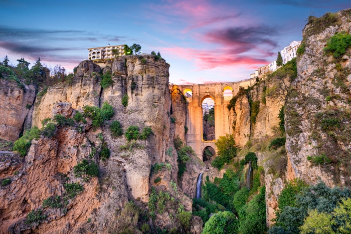 Puente Nuevo bridge over El Tajo gorge in Ronda, Spain