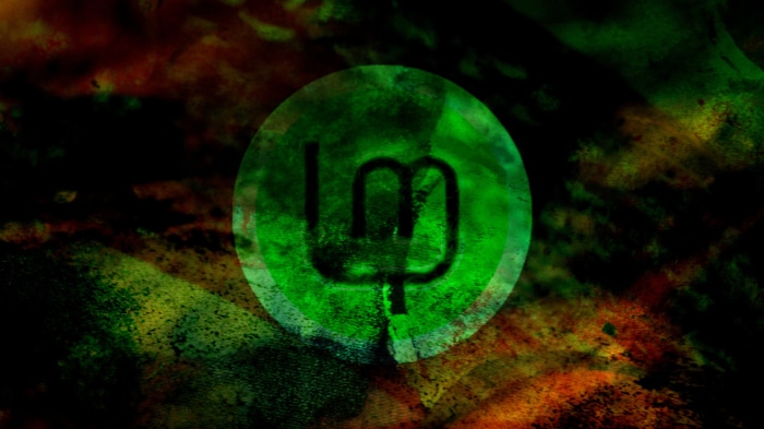 Linux Mint logo on abstract background