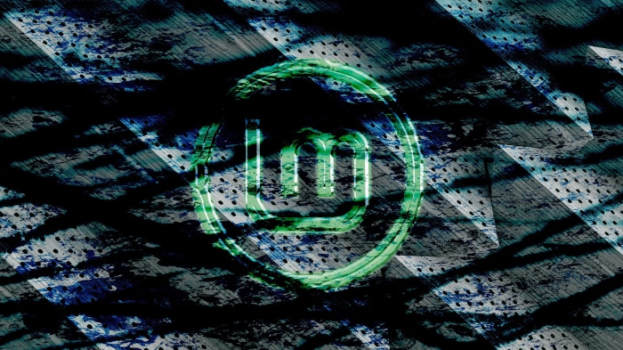 Linux Mint logo on abstract background